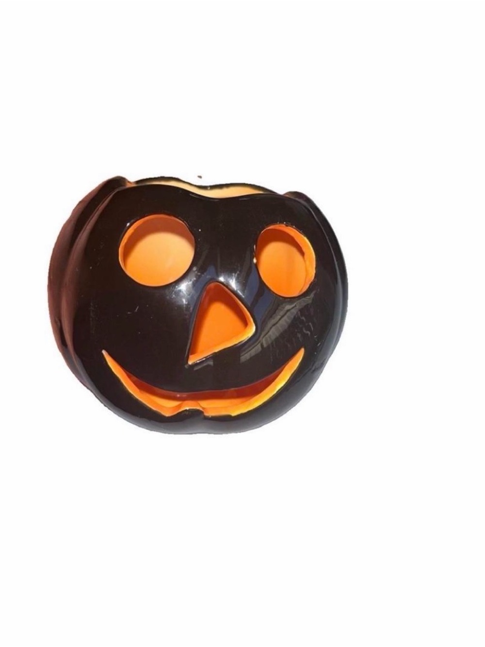 Halloween Fall Jack O'Lantern Pumpkin Ceramic Candy Jar 7-inch Home Decor